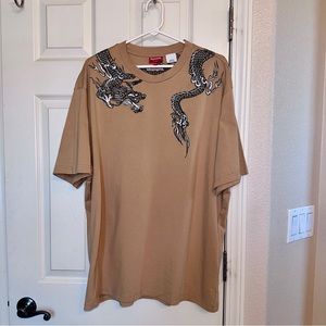 NWT Authentic Supreme Dragon Short Sleeve tee XL in brown tan SS